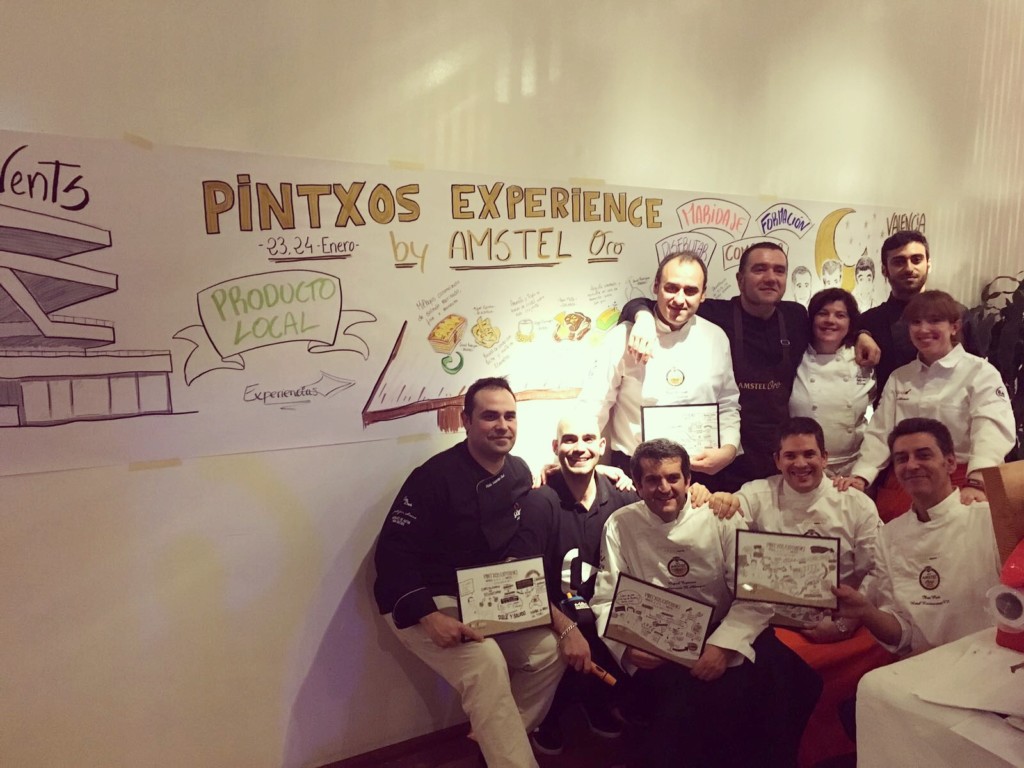 Pintxos Experience - mural y cocineros